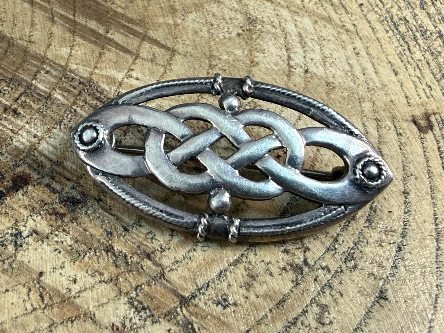 Vintage Kit Heath Celtic Knot Sterling Silver Brooch