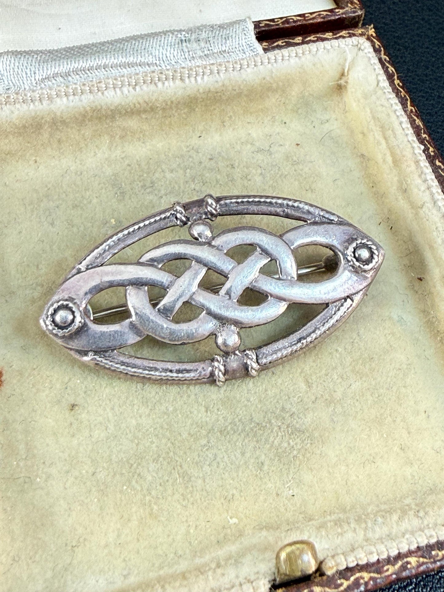 Vintage Kit Heath Celtic Knot Sterling Silver Brooch