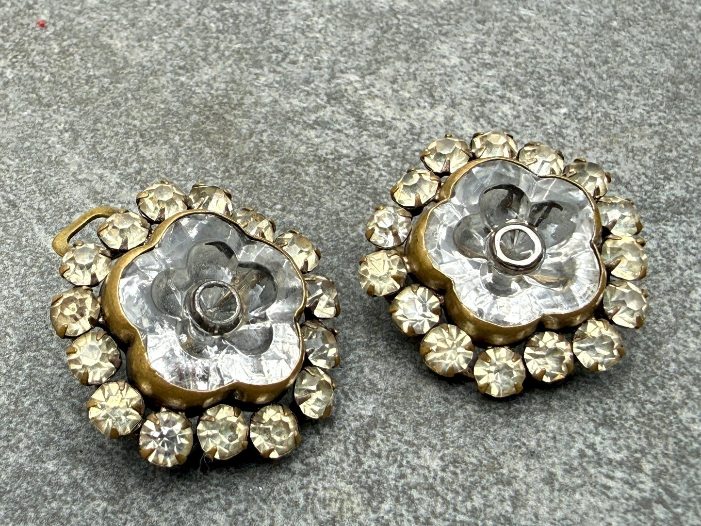 Antique Sparkly Paste Floral Victorian Buckle