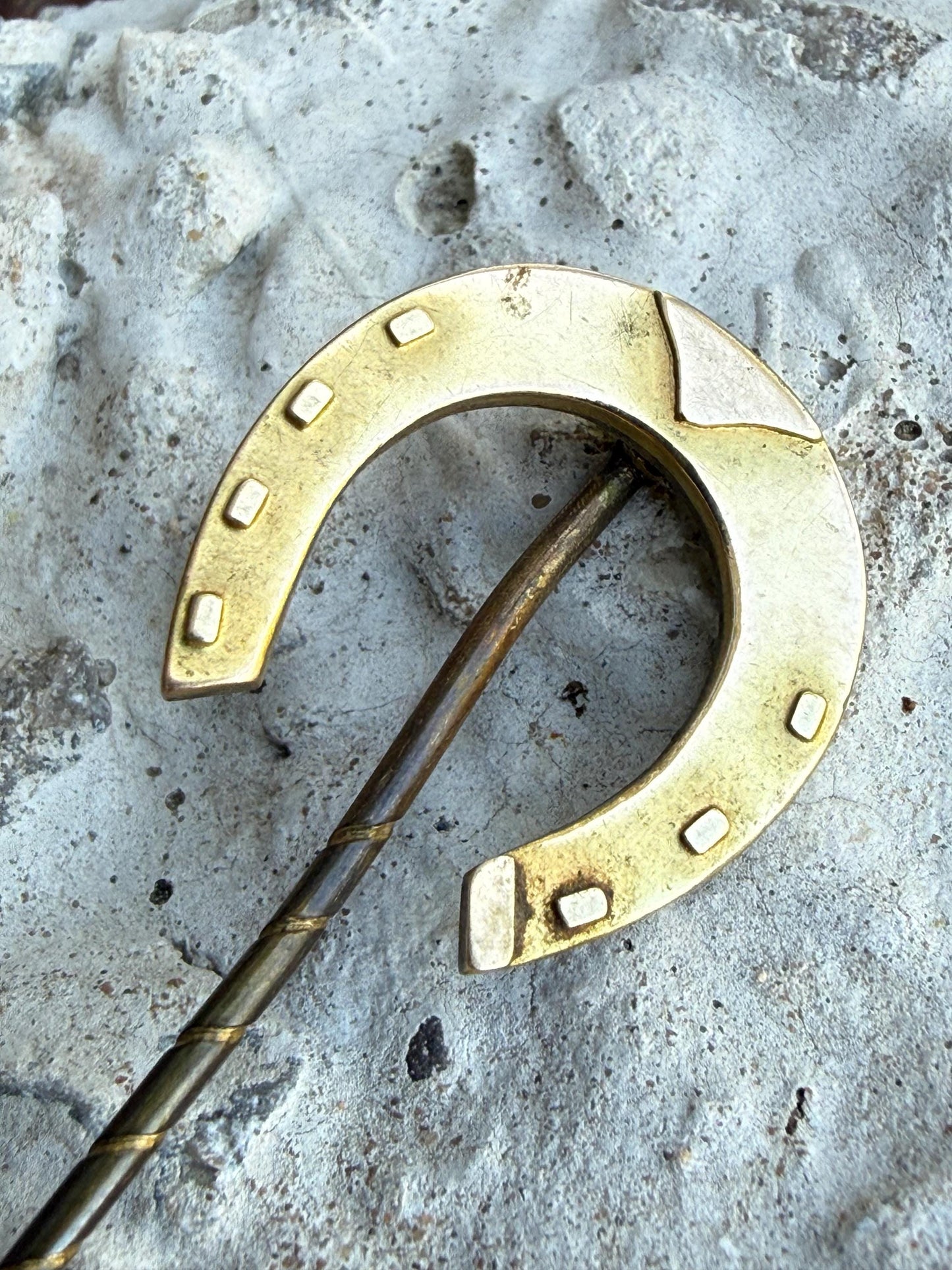 Antique Gilt Horseshoe Stick Pin
