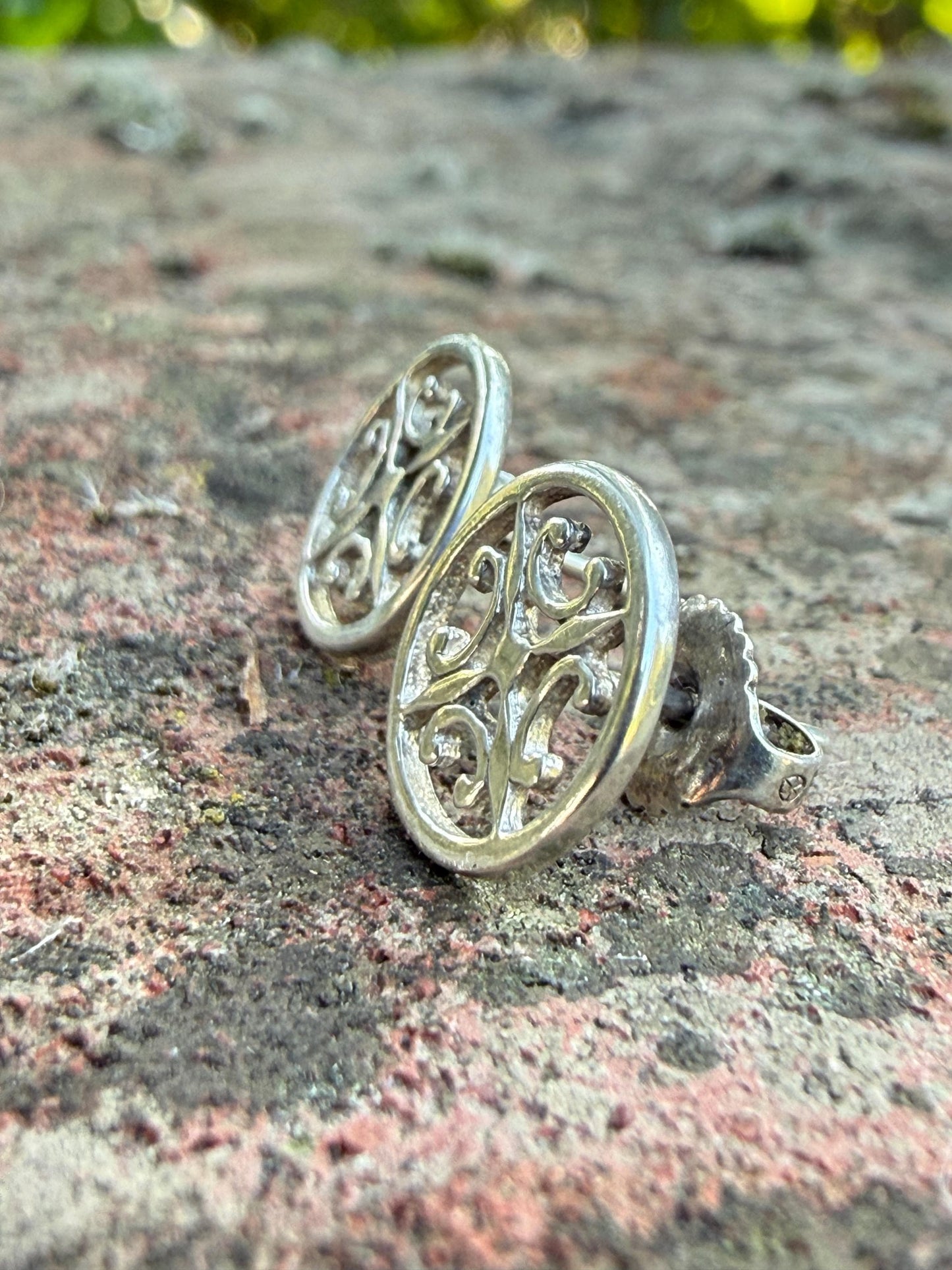 Vintage St Magnus Cross Earrings, Sterling Silver Scottish Celtic Studs