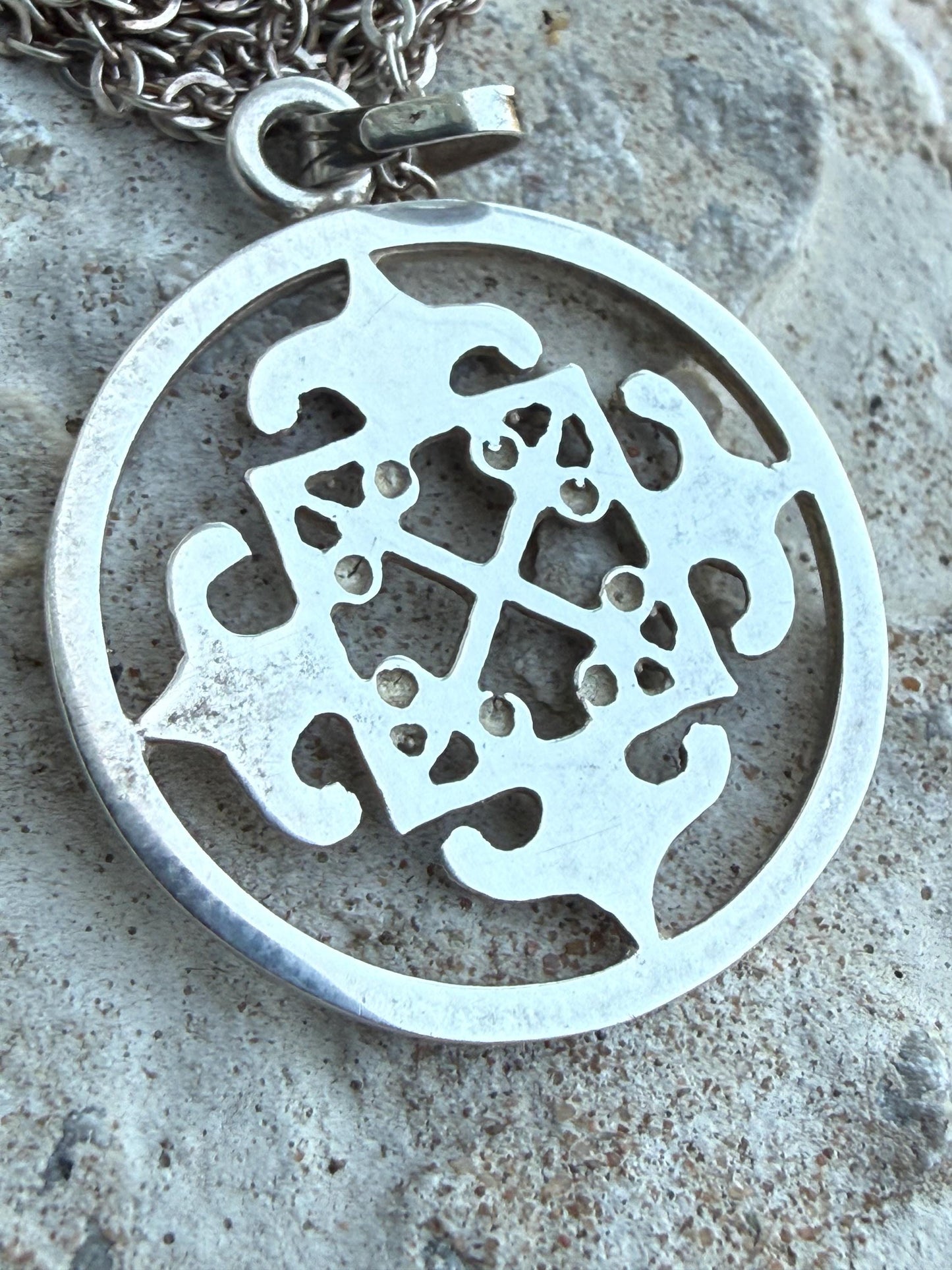 Vintage St Magnus Cross Sterling Silver Necklace