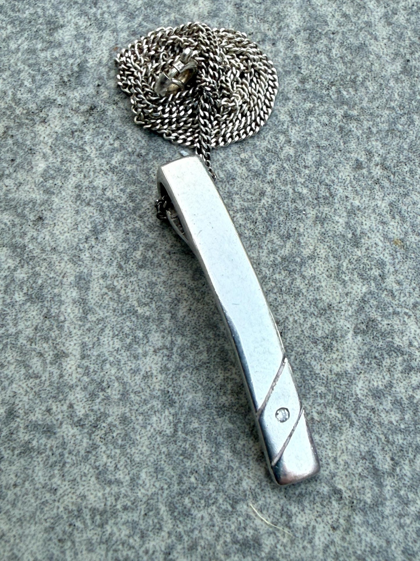 Vintage Kit Heath Diamond & Sterling Silver Necklace