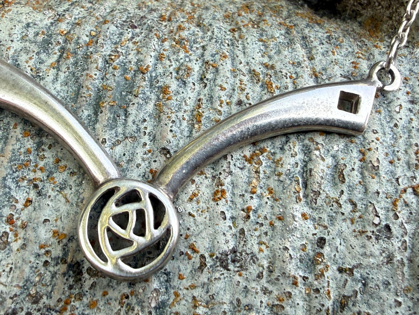 Vintage Kit Heath Sterling Silver Necklace, Mackintosh Rose