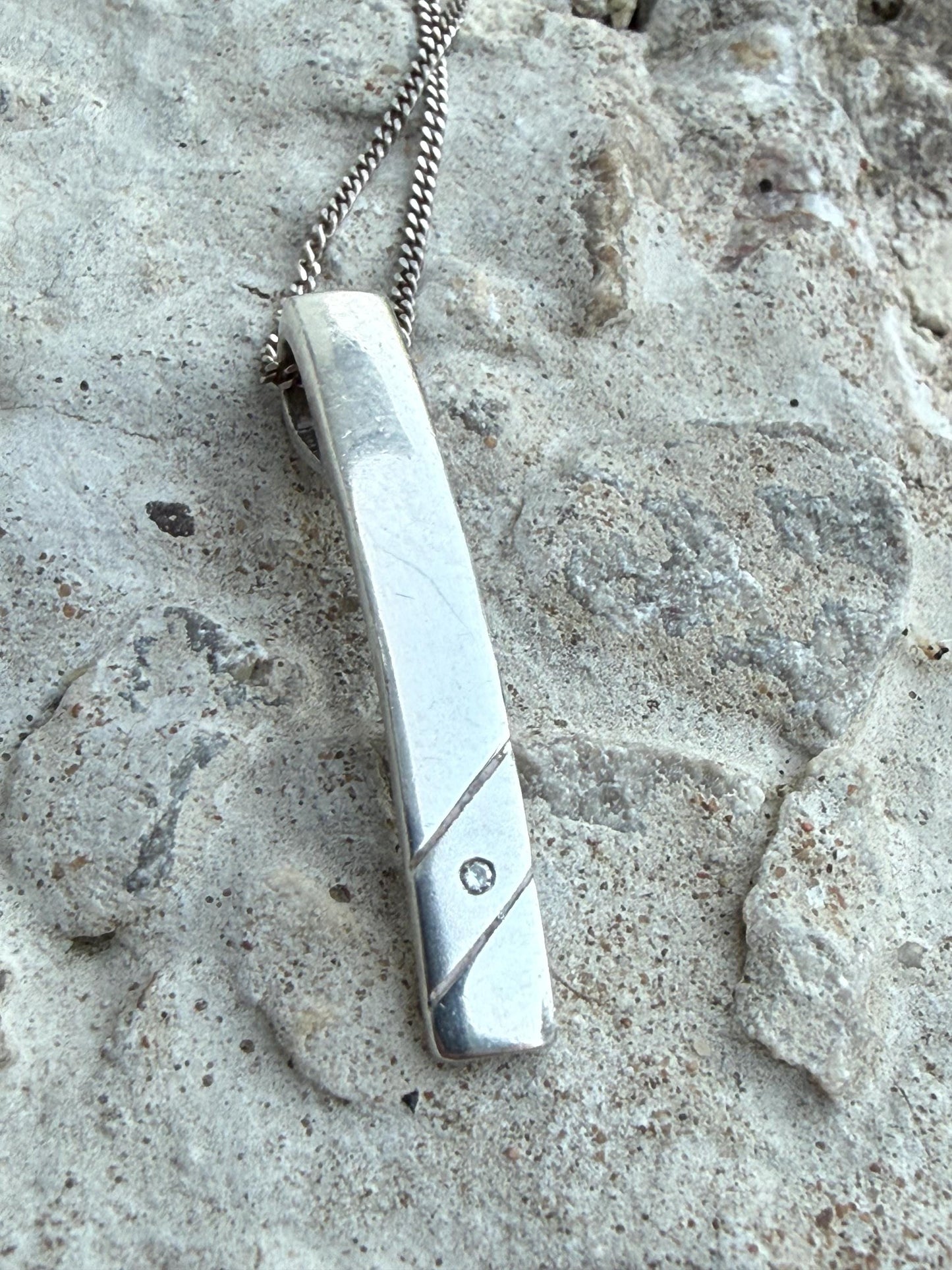 Vintage Kit Heath Diamond & Sterling Silver Necklace