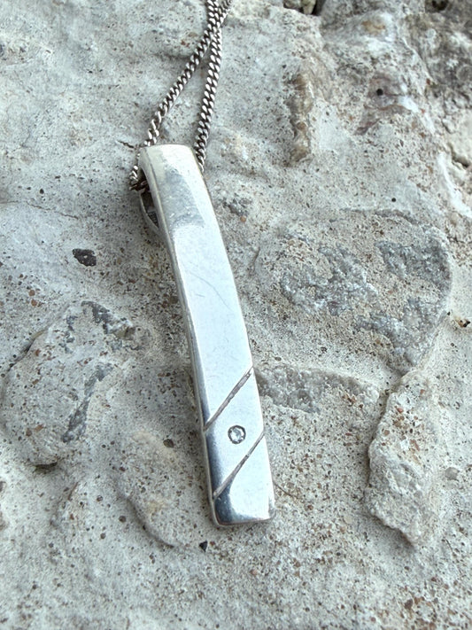 Vintage Kit Heath Diamond & Sterling Silver Necklace