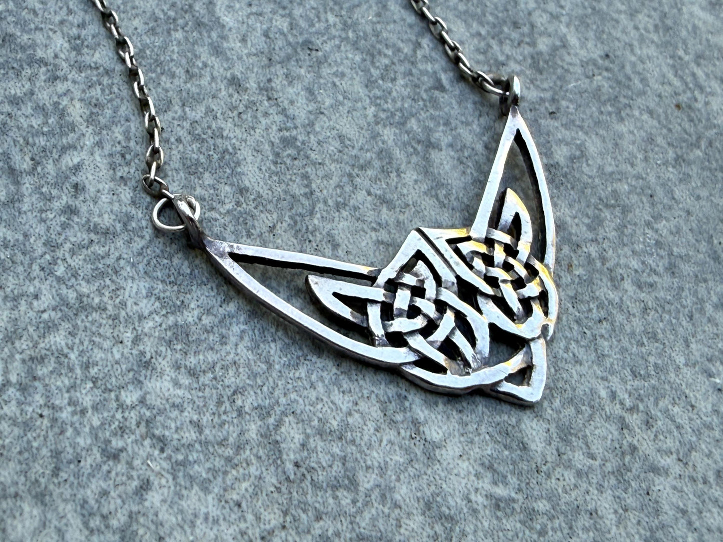 Vintage Celtic Knot Sterling Silver Necklace