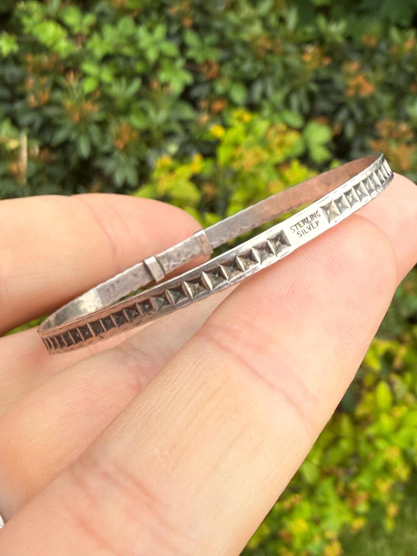 Vintage Sterling Silver Baby Adjustable Bangle
