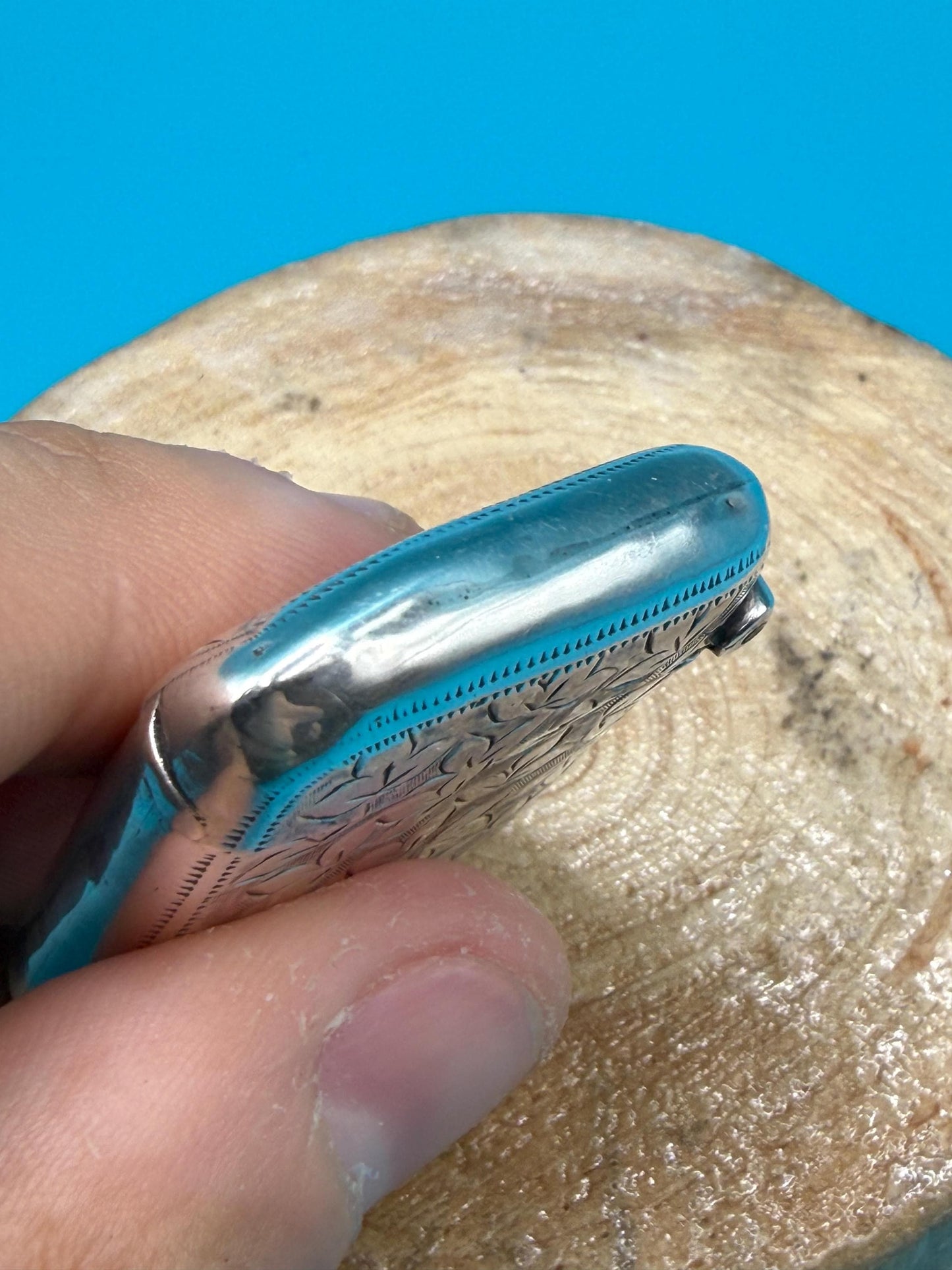 Antique Solid Silver Vesta Case, Hallmarked 1900
