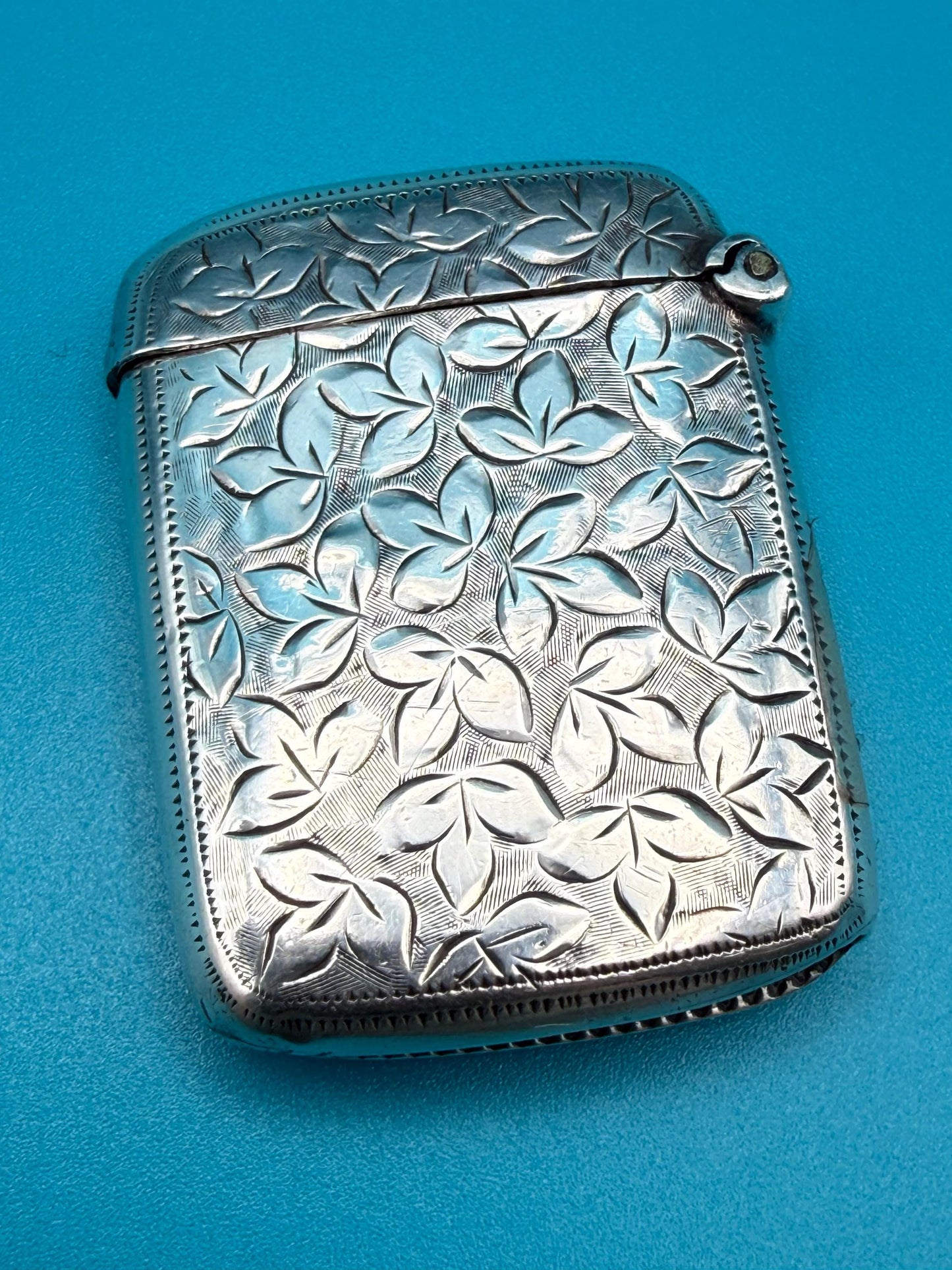 Antique Solid Silver Vesta Case, Hallmarked 1900
