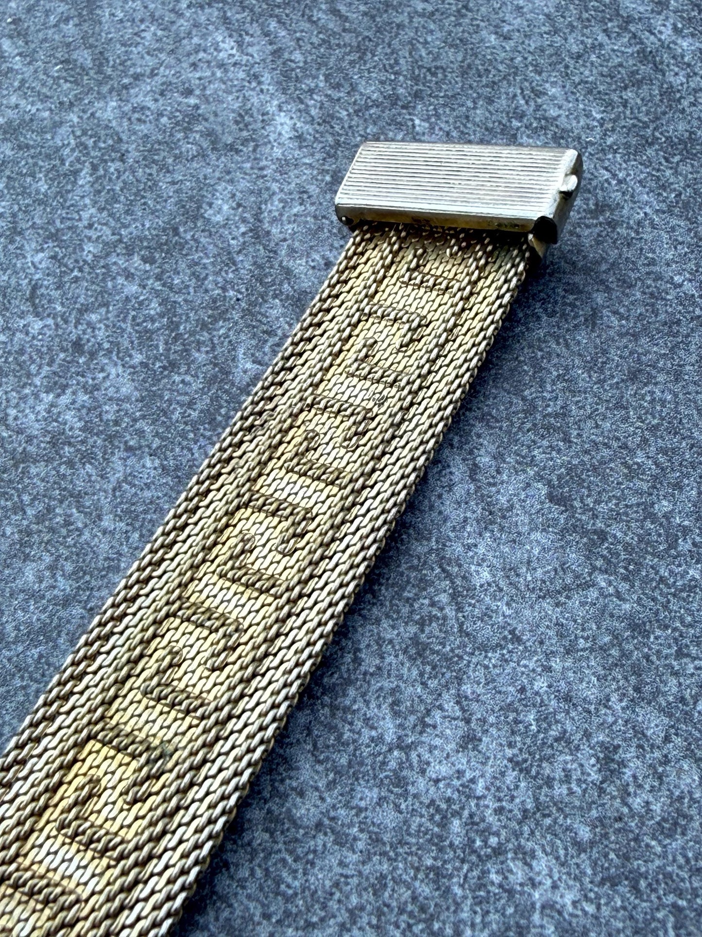 Vintage 1970s Greek Key Tassel Bracelet