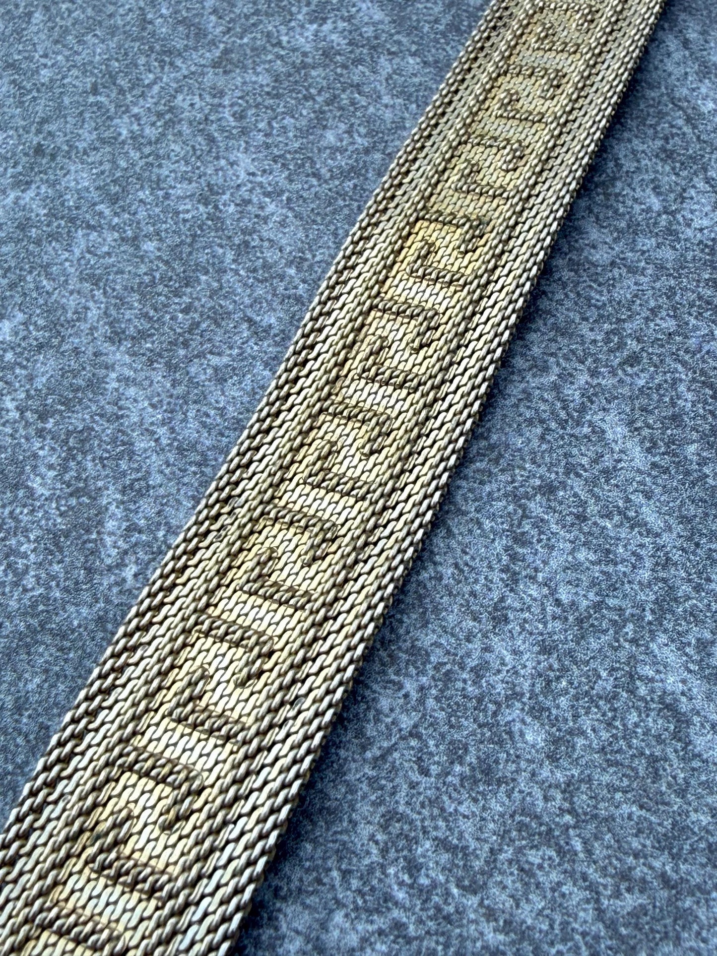 Vintage 1970s Greek Key Tassel Bracelet