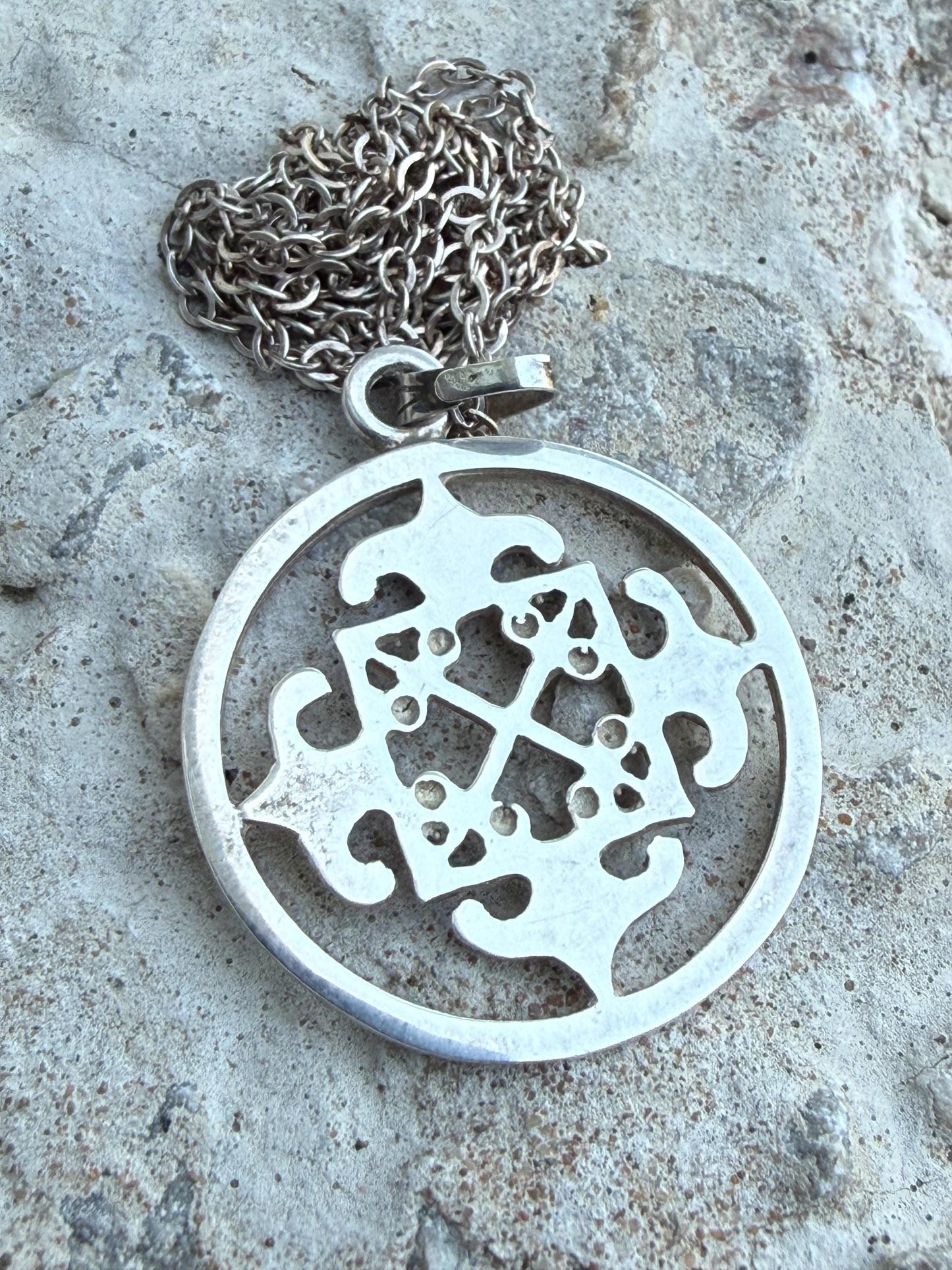Vintage St Magnus Cross Sterling Silver Necklace