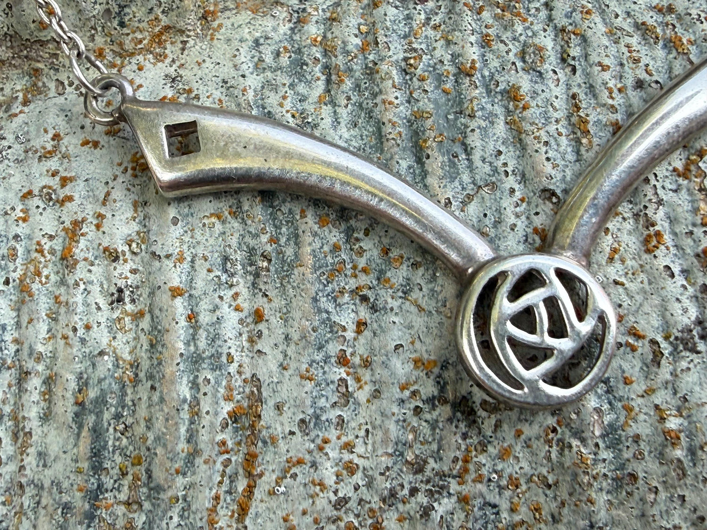 Vintage Kit Heath Sterling Silver Necklace, Mackintosh Rose