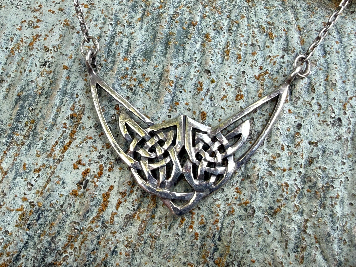 Vintage Celtic Knot Sterling Silver Necklace