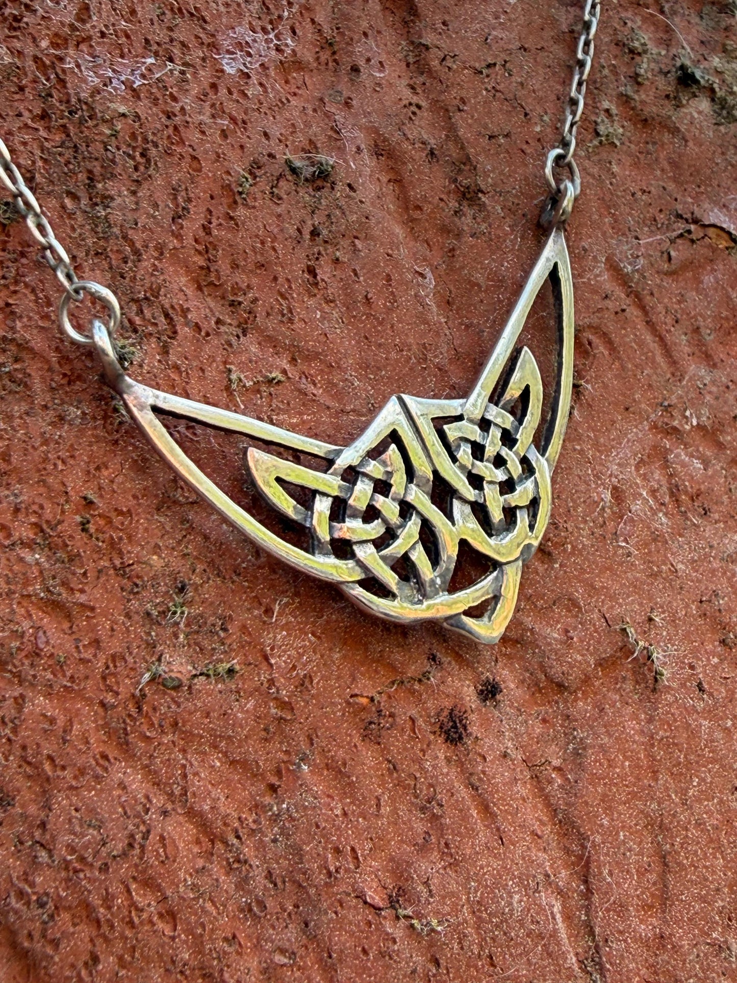 Vintage Celtic Knot Sterling Silver Necklace