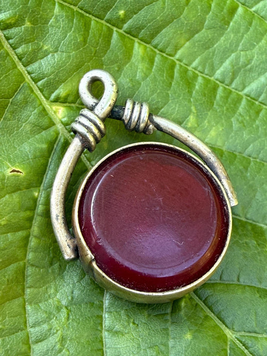 Antique Banded Agate & Carnelian Spinning Watch Fob