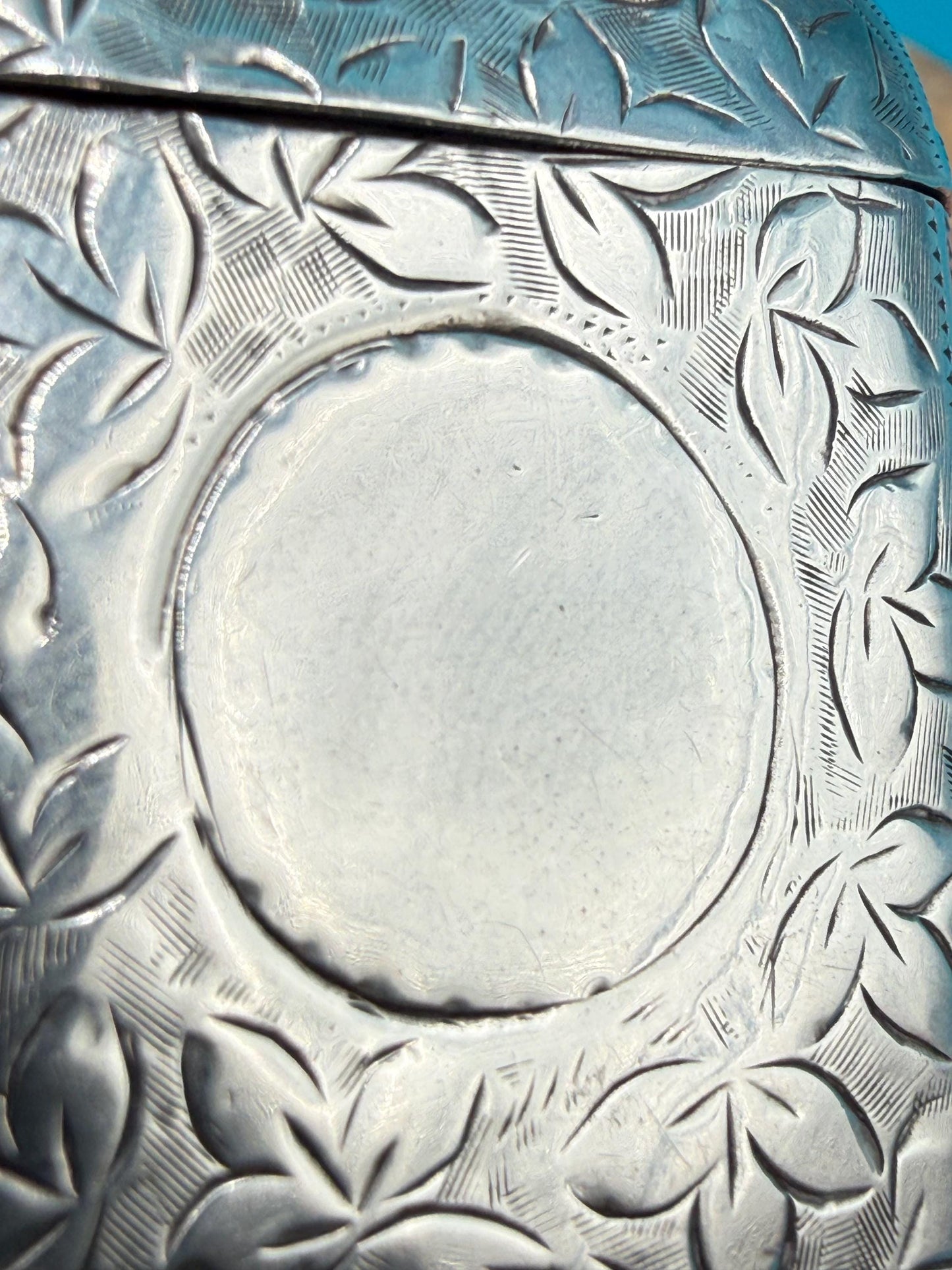 Antique Solid Silver Vesta Case, Hallmarked 1900