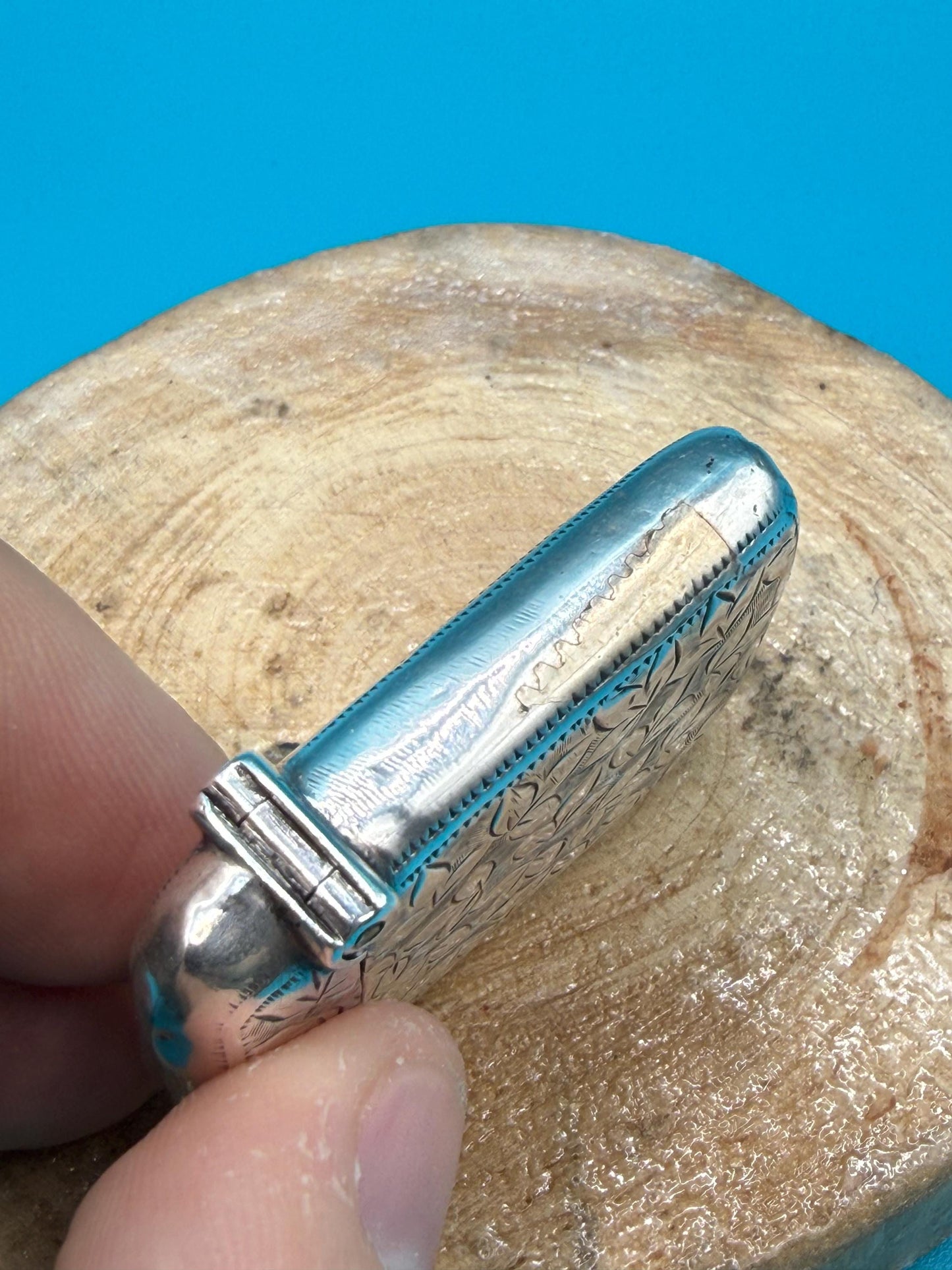 Antique Solid Silver Vesta Case, Hallmarked 1900