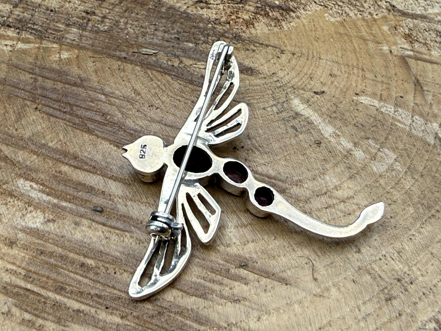 Vintage Sterling Silver Dragonfly Brooch